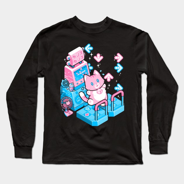 Dance Kitty Long Sleeve T-Shirt by Pixeleyebat